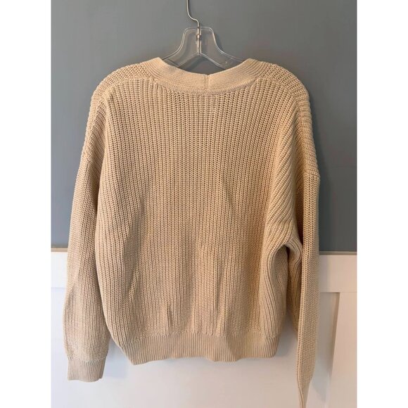 New Gap Button-front V-neck Cardigan In Beige Chino Womens Size Large - Picture 6 of 9